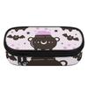 Pencil Pouch Wear Resistant Polyester Printed Smooth Zipper with Mesh Pocket Removable Divider and Pen Slots for School and Study