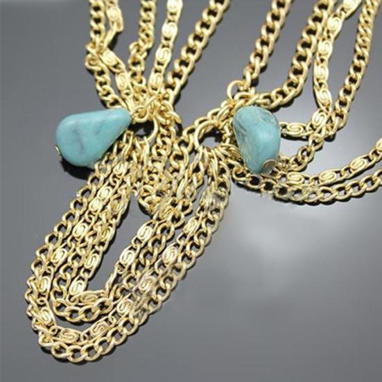 Women Charm Bohemian Hair Crown Cuff Headband Headwrap Headdress Chain