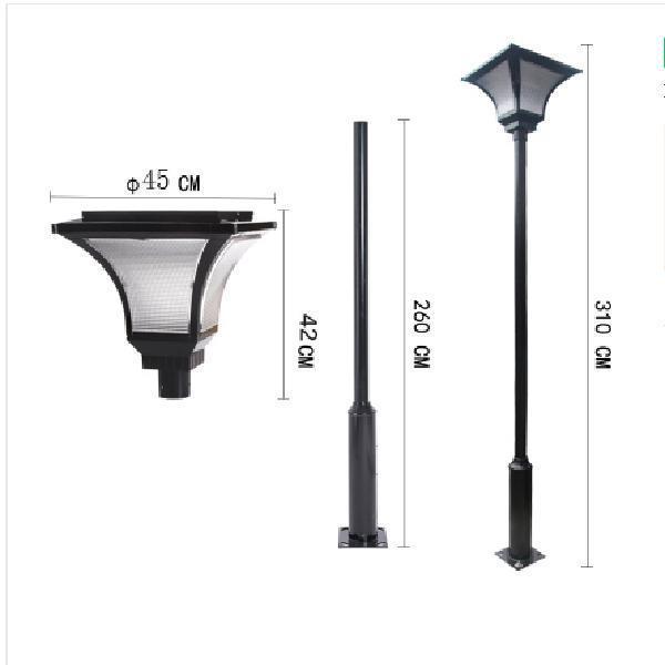 Rust-Proof 3m Courtyard Light Pole: Modern Landscape Street Light for Parks, Villas, Communities, and Households.