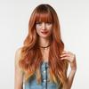 Women Wigs Neat Hair Bangs Breathable Lightweight Halloween Cosplay Long Wave Wigs for Female