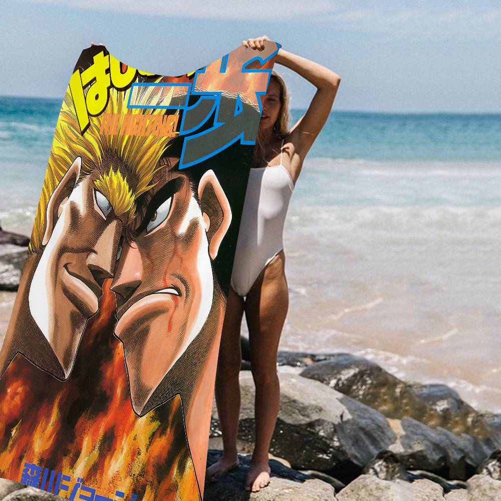 Hajime no ippo comics Microfiber Printed Beach Towel Mountain Climbing Yoga Beach Swimming Running Absorbent Soft Towel
