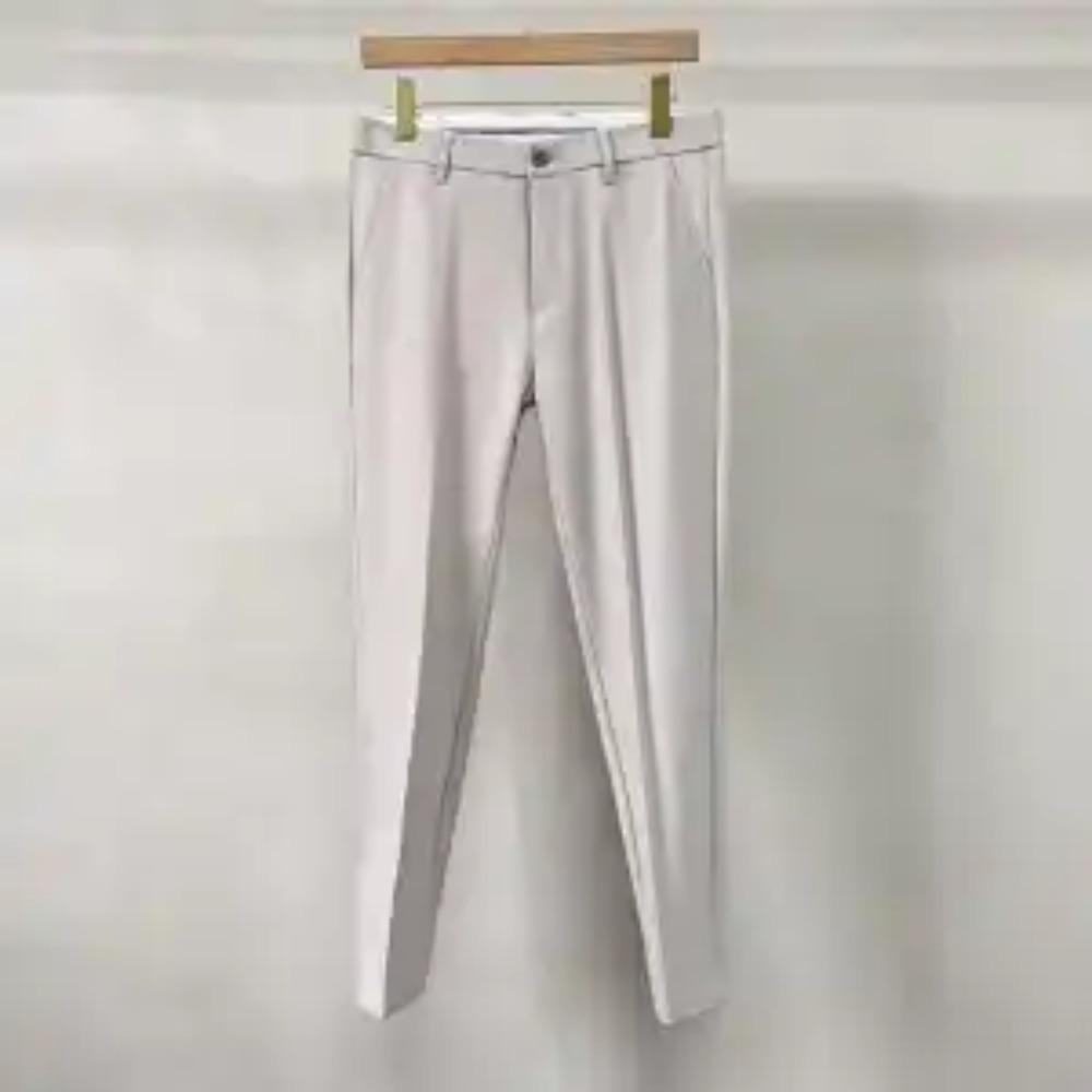 New Spring and Autumn Leisure Business High End Korean Fashion High Waist Pocket Slim Fit Straight Oversized Men's Pants