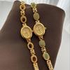 Vintage Women's Watches Emerald Strap, Chain Watch, Waterproof Quartz Watch, Suitable for Daily Wear and Vacation Wear