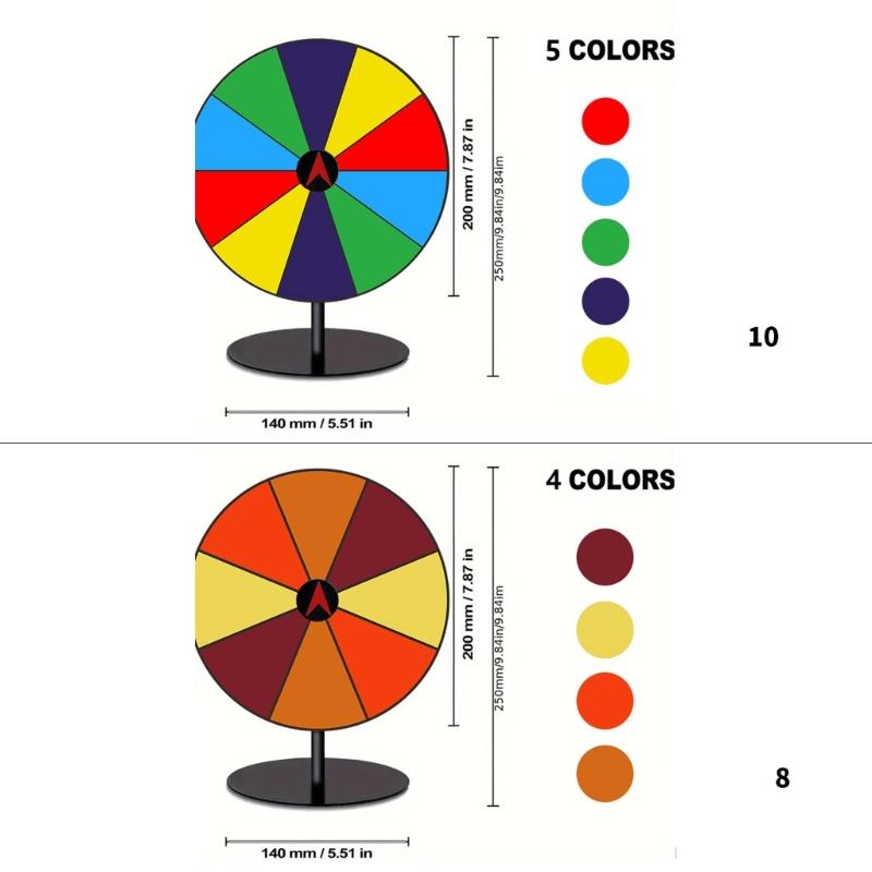 Desktop Prize Turn Plate Fortune Wheel Spinnings Game Lucky Draws Rotating wheels Erasable Fortune Wheel
