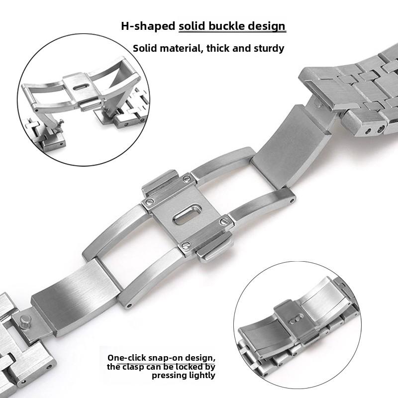 GM2100 Upgrade Stahlgehäuse & Armband Mod Kit Für Casio 5611 GM-2100 GBM-2100 Modifiziertes Fluorkautschukband Metalllünette Ersatzteile