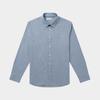HAZZYS Men's Cotton Silk Fine Houndstooth Long Sleeve Shirt