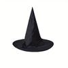 Halloween Wizard Hat Party Children Adult Black Pointed Oxford Cloth Magician Hat Witch Hat Masquerade Ball Party Dressing
