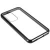 Double Sided Clear Tempered Glass Phone Case for Samsung Galaxy S23,Magnet Absorption Metal Bumper Frame Shockproof Cover