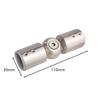 Rod Connector Stainless Steel Shower Room for Bay Window Curtain Rods Bathroom Glass Door Hinged Elbow Connector Adjustable