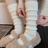 Women's Rhombic Knit Leggings 2026 New Autumn/Winter Pile Socks Mid-Calf Ethnic Wool-Like Slimming Thermal Tights