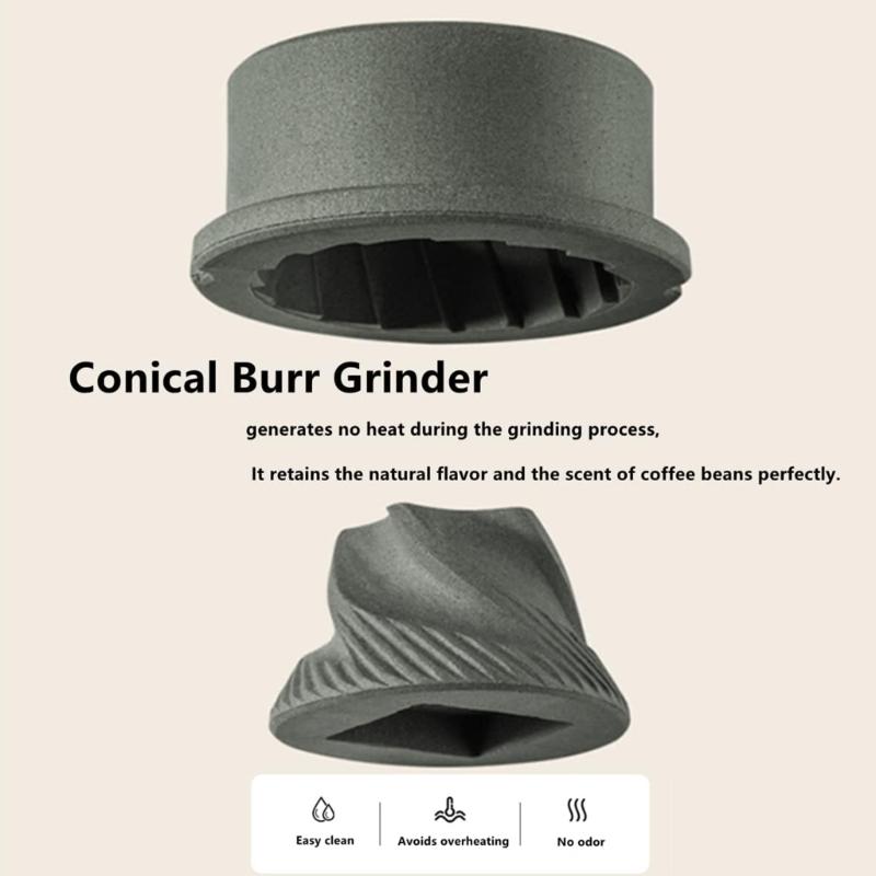 Electric Coffee Grinder Adjustable Grind Settings Plastic Coffee Mill Portable Coffee Bean Grinder for Outdoor Portable