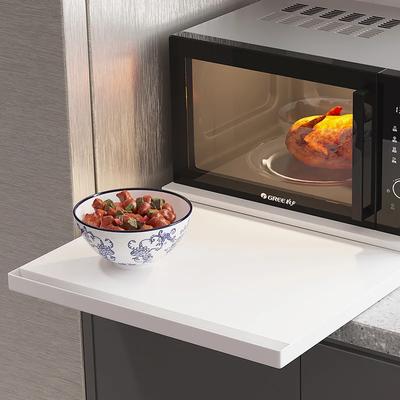 Suporte para micro-ondas, prateleira de armazenamento para cozinha, mesa de trabalho removível, gaveta organizadora para forno para preparação fácil, prateleira economizadora de espaço