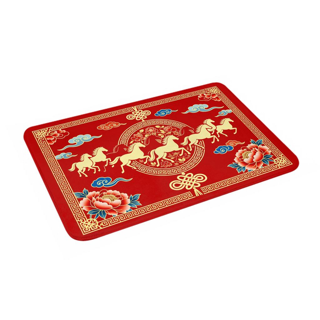 2026 New Year Welcome Spring Festival Gifts Floor Door Bath Mats Anti-Slip Outdoor Doormat Bedroom Balcony Entrance Carpet Rug