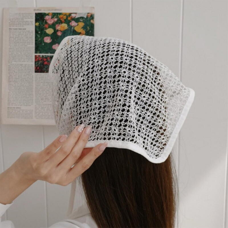 

Women s Patterned Triangle Rope Hair Scarf A33588_Black