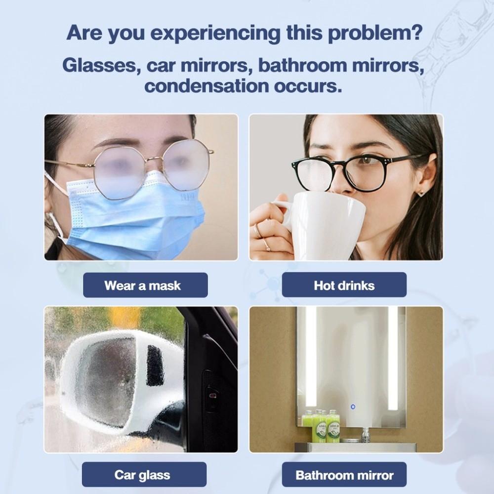 100Pcs/Box Anit-fog Glasses Cleaner Wet Wipe Disposable Anti-Fog Lens Wipes Glasses Anti Fog Wipe