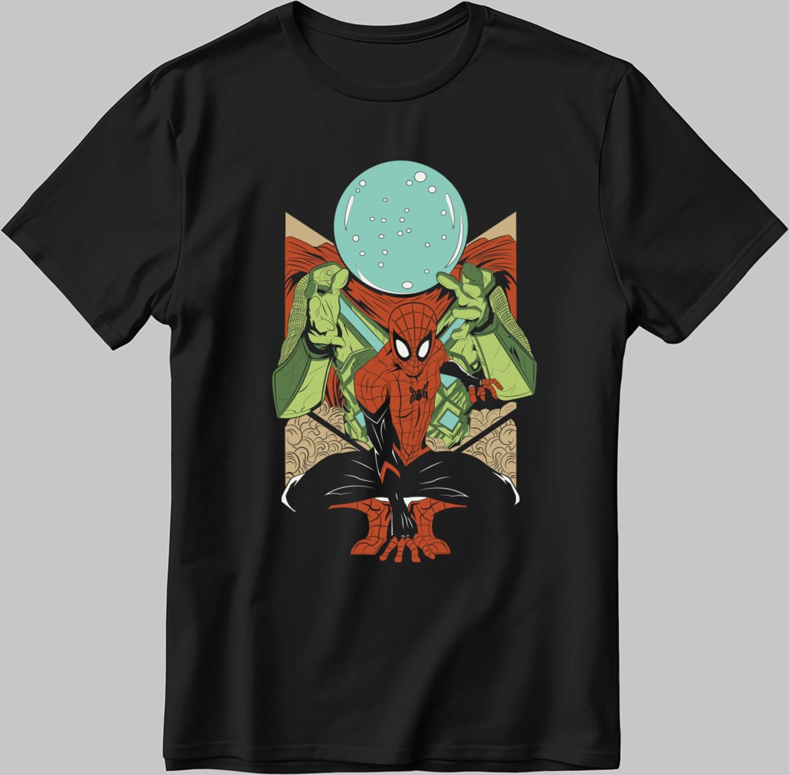 Spider Man Figure Short Sleeve White-Black Men s / Women s T-Shirt U131 L