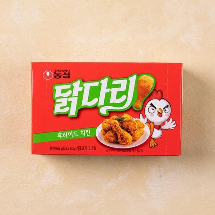 Nongshim Fried Chicken Drumstick Snack Crispy Savory Flavor 66g (Pack of 5)