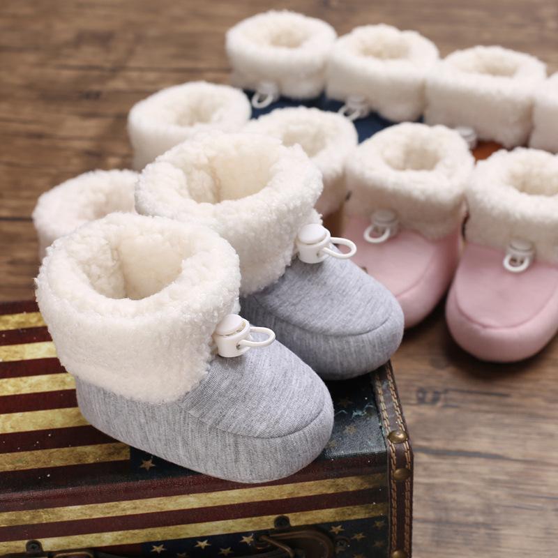 Unisex Soft Sole Snow Boots for Infants (0-1 Year)