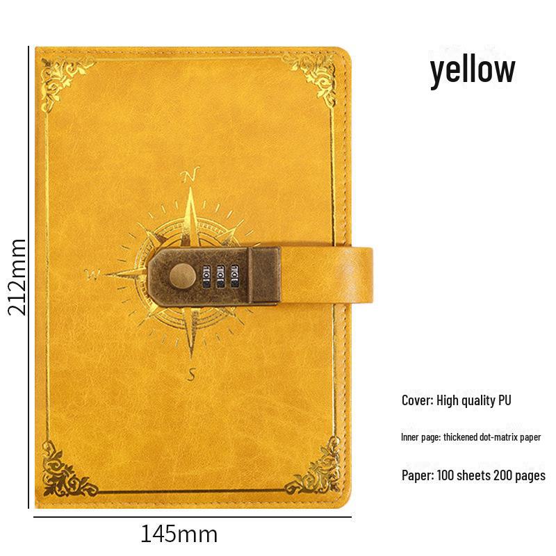 Zestaw notesu A5 w stylu retro z hasłem w pudełku prezentowym: Dziennik spotkań biznesowych z możliwością personalizacji logo.