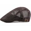 Ht4832 Beret Cap Spring Summer Sun Hat Cap For Men Women Breathable Mesh Trucker Cap Solid Plain Ivy Flat Cap Male Female Berets