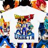 2026 Summer Dragon Ball Retro High-Quality Cotton T-Shirt, Vegeta Multi-Form Print Oversized Tee Unisex for Unisex Ins
