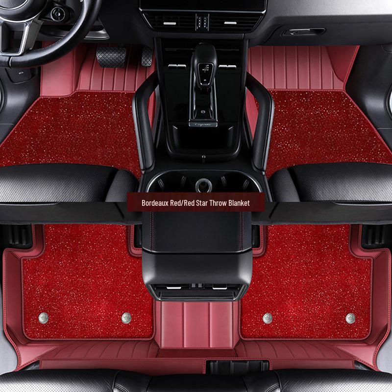 Full Coverage Star-Themed Leather Floor Mats for XPeng P7, G3, G6, G9, X9, MO3, and P5 Models.