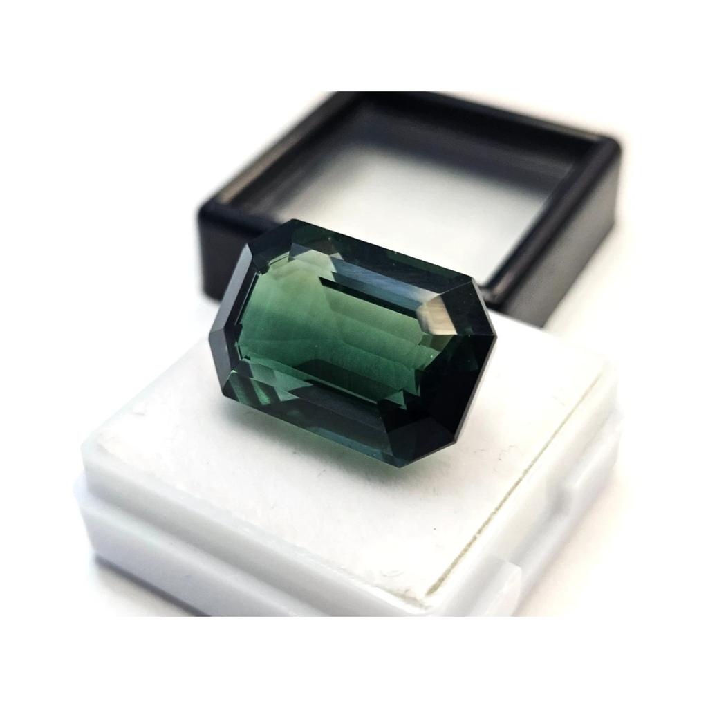 Natural Green Tourmaline Emerald Cut 15-17 Ct Fabulous Certified Loose Gemstone