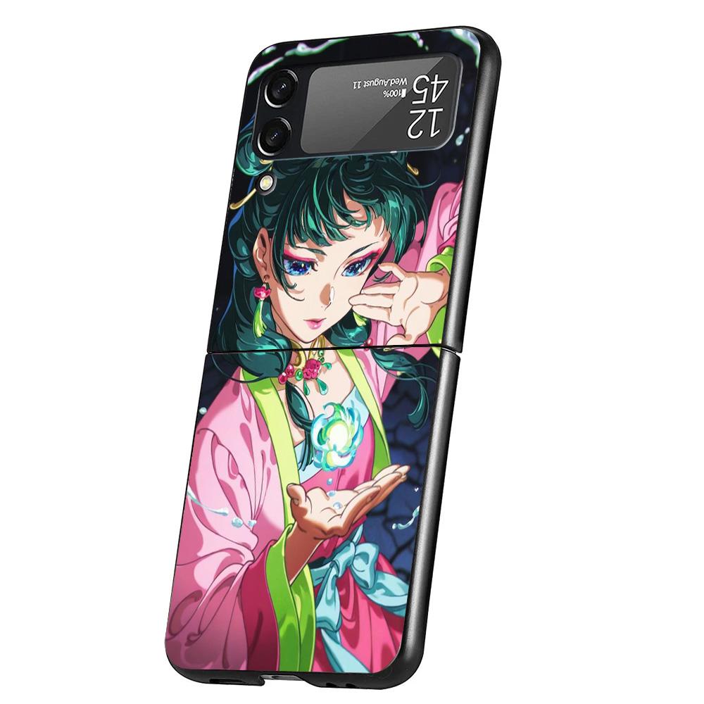A-Apothecary D-Diaries Maomao Cover Phone Case For Samsung Galaxy Z Flip 7 6 5 4 3 5G Flip7 Flip6 Flip5 Flip4 Flip3 Black Fundas