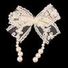 1/2 Piezas Flor Decorativa para Zapato Hebilla Encaje Perla Lazo Cordones de Zapato Amuletos Para Zapatillas Accesorios de Amuletos para Zapatos