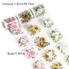 3Rolls Flower Sticker Scrapbooking Decorative Tape Aesthetic Masking Tape for Scrapbooking Journal Photo Album Notebook