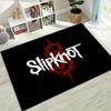 Slipknot Pentagram Logo Area Rug Non Slip Mat, Vintage Dark Wood Grain Carpet for Game Room Rock Fan Decor