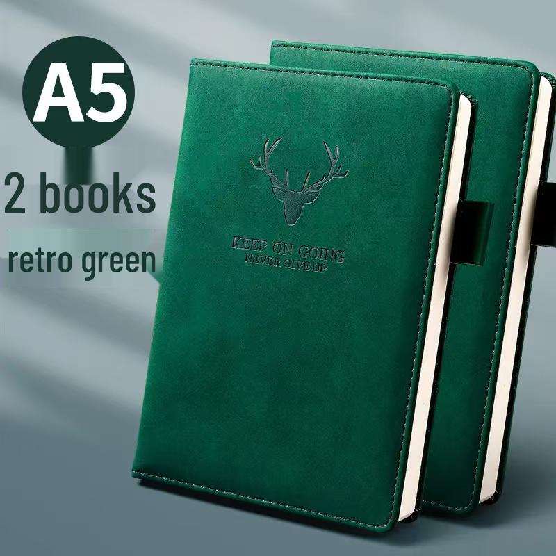 Extra Thick Magnetic Leather Business Notebook with Buckle