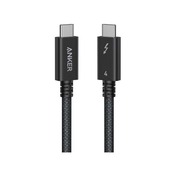 Anker Prime USB-C & USB-C Cable Thunderbolt 4 (240W, 40Gbps) 1.0m Black 8K video output, 40Gbps ultra-high speed data transfer, 240W fast charging