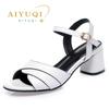Summer Sandals Women High Heel Women Sandals One Line Buckle Fishmouth Roman Red Sandals Women