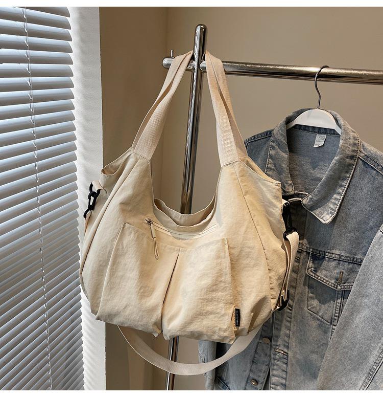 Autumn Women's High-End Large Capacity Tote & Crossbody Pleated Handbag