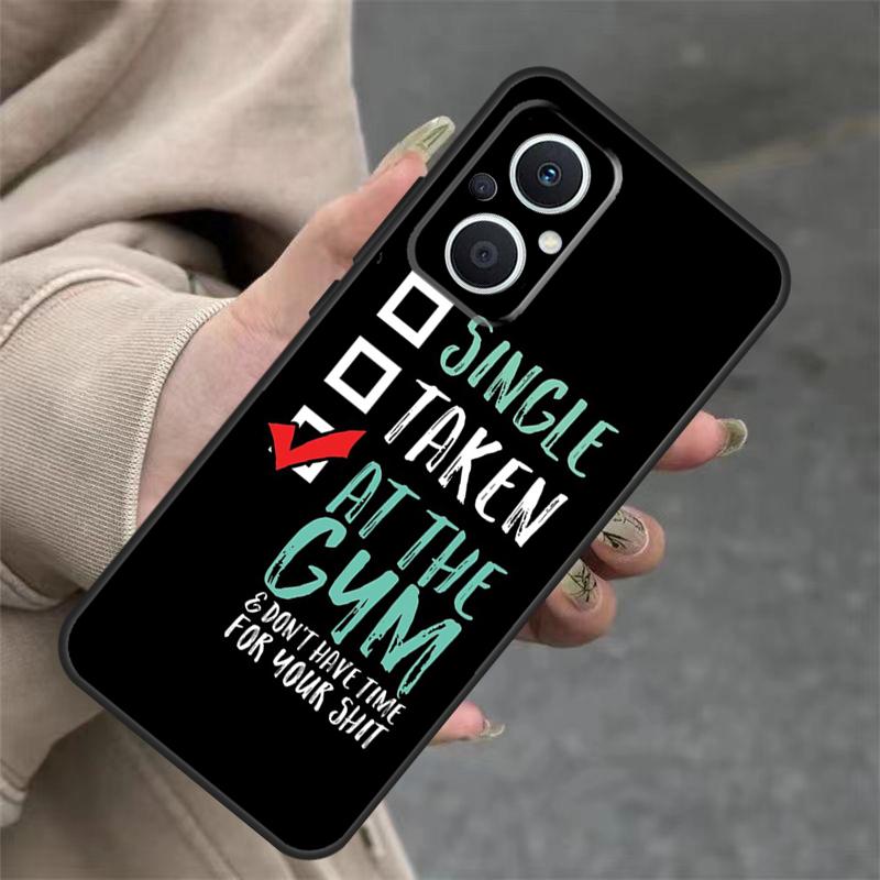 Bodybuilding Gym Fitness Quotes Case For OPPO Reno 7 8 Lite 10 11 12 13 14 Pro 8T 12F 13F 14F OPPO Find X8 X6 X9 Pro Cover