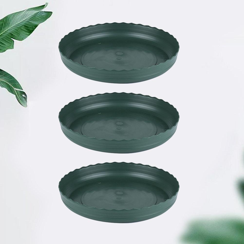 3Pcs Plastic Flower Pot Tray Sturdy Round Base Protector Tray for Small Plant Pots Succulent Garden Use Small Plant Pots Base