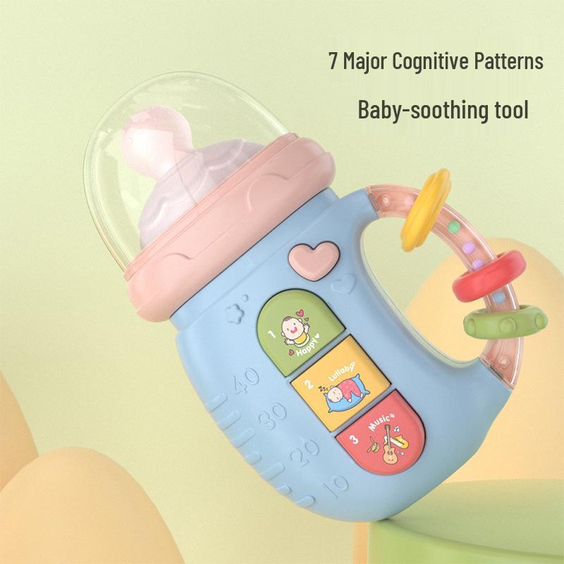 Newborn Baby Toys: Light & Music Electric Pacifier, Rattle, Bilingual Early Education Phone (0-1 Year)