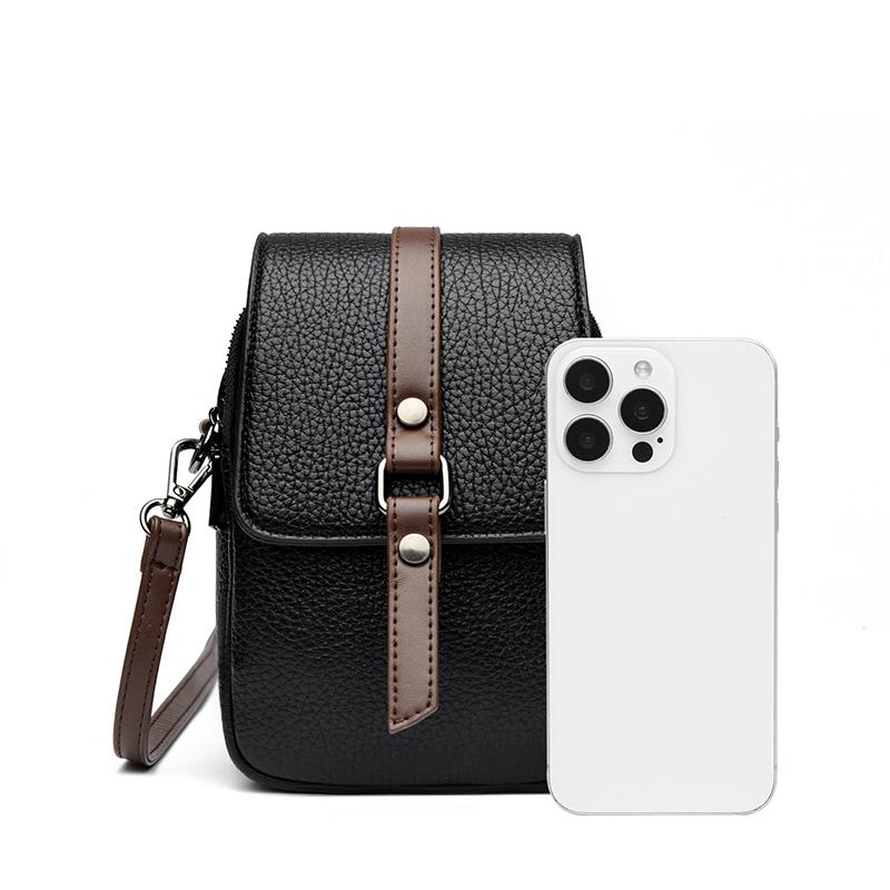 Mobile phe bag Chic Women's Synthetic Leather Shoulder Bag Versatile Handbag Crossbody Purse Ladies Tote Bag for School Office