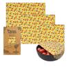 3pcs/Set Reusable Beeswax Wrap Paper Natural Food Wrapping Paper Fresh Keeping Cloth  Sandwich