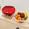Draining Fruit Water-Filtering Bowl 360° Rotating Snack Storage Plate  Tea Table