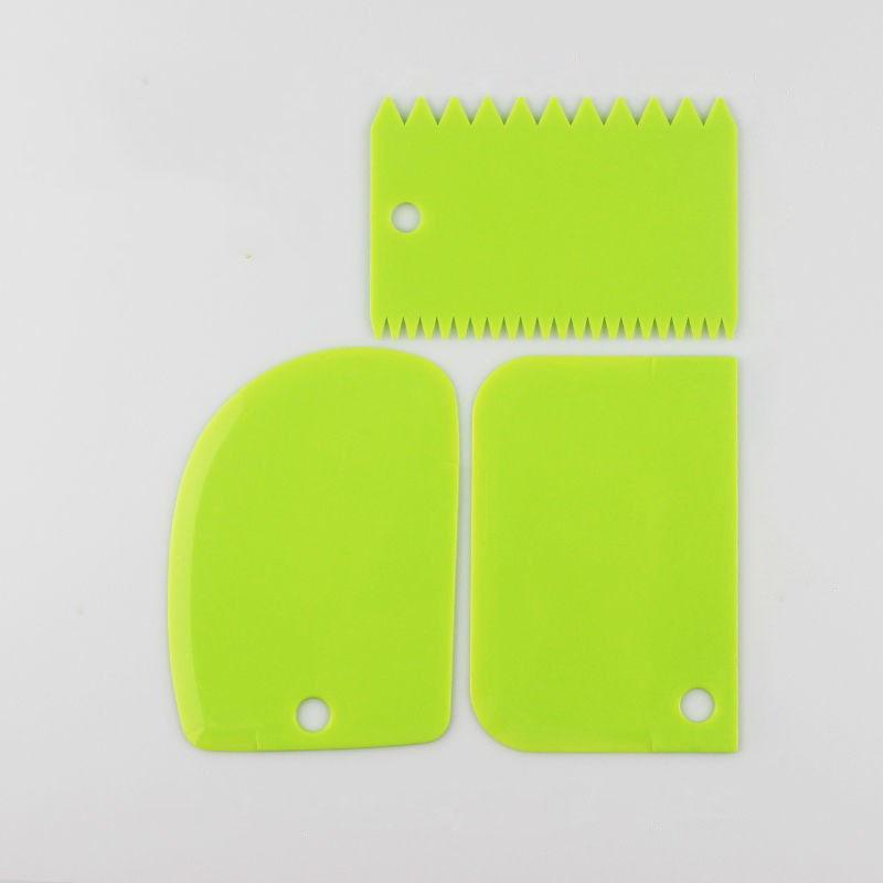 3 stk/sett Deigkutter Kake Brødskjærer Bakeverktøy Skrape Kakeblad Spatel Kakekremsskrape Bakverksskrape Kjøkkenverktøy