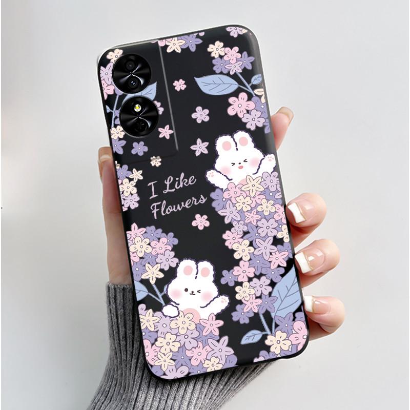 Phone Case For TCL 40 NxtPaper Back Cover Cute Rabbit Cat Funda Silicone Soft Coque For TCL 40 NxtPaper 4G Shockproof Case Shell