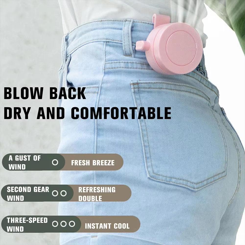 Portable Mini Clip Fan With Bladeless Electric Cooling Fan Hanging Waist Neck Waist Fan USB Rechargeable For Outdoor Sports