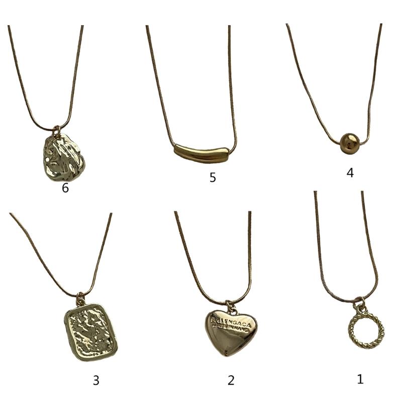 Stainless Steel Heart Necklace Female Temperament Niche Snake Bone Collarbone Chain Student Adjustable Chain Jewelry
