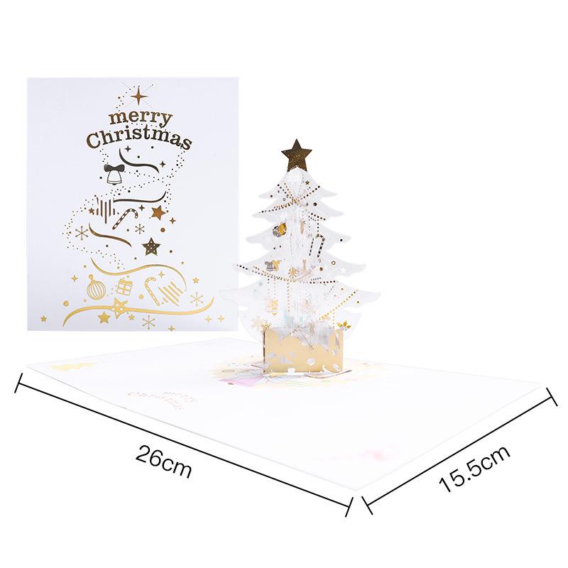 3D Pop-Up Christmas Tree Card - Creative Student Gift for Christmas Activities