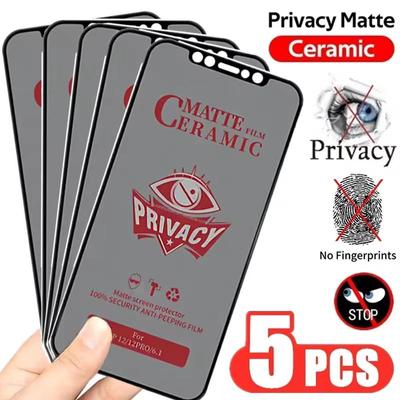 5 PCS Anti-Spy Screen Protector For iPhone 11 13 15 16 Case Samsung A55 A05 A54 A15 S24 S23 Ultra Redmi 12 13C 12C Note 13 12 11 10 Pro Poco X3 Films