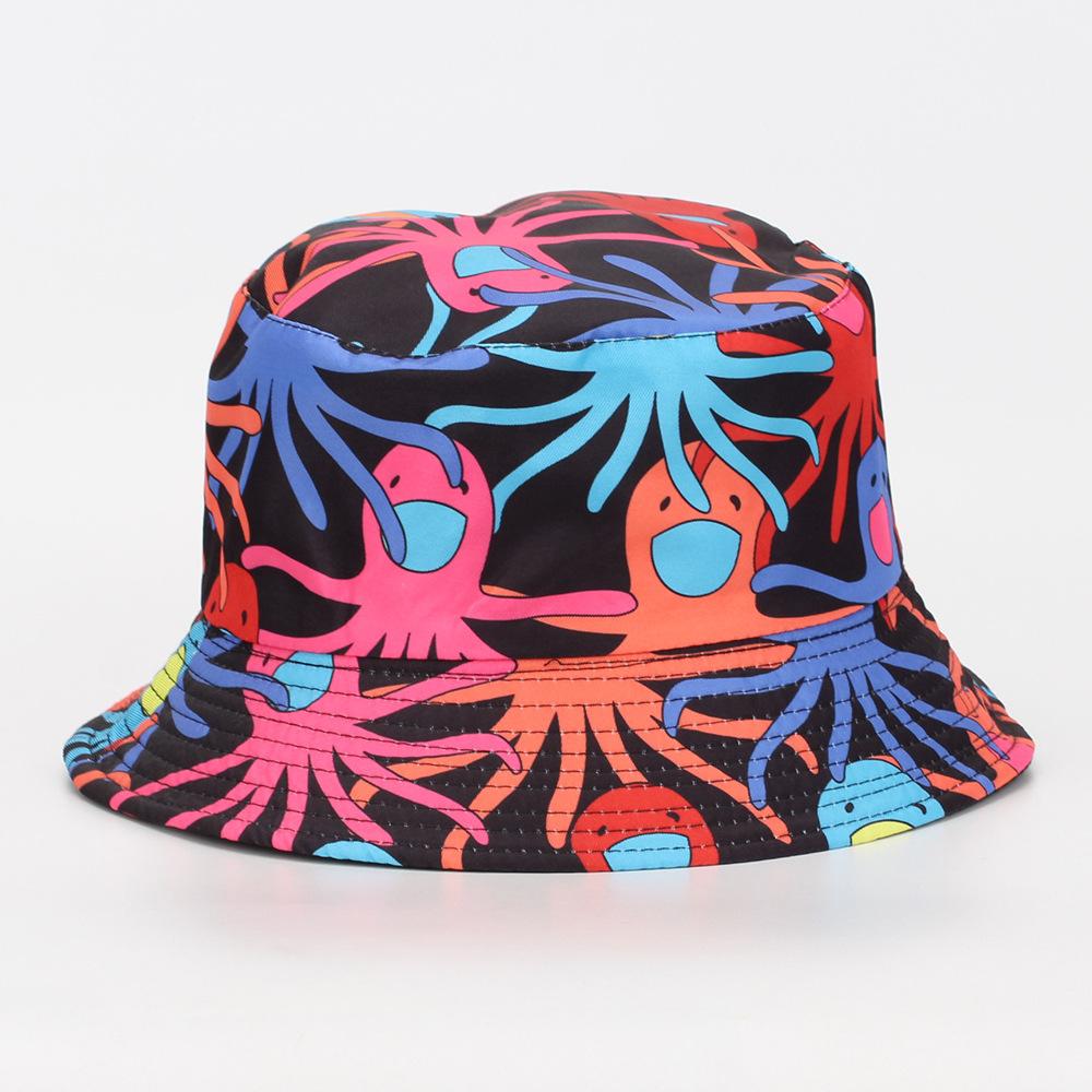 New leopard print fishing hat, casual sun protection cap, unique sun protection bucket hat, fashionable and versatile hat