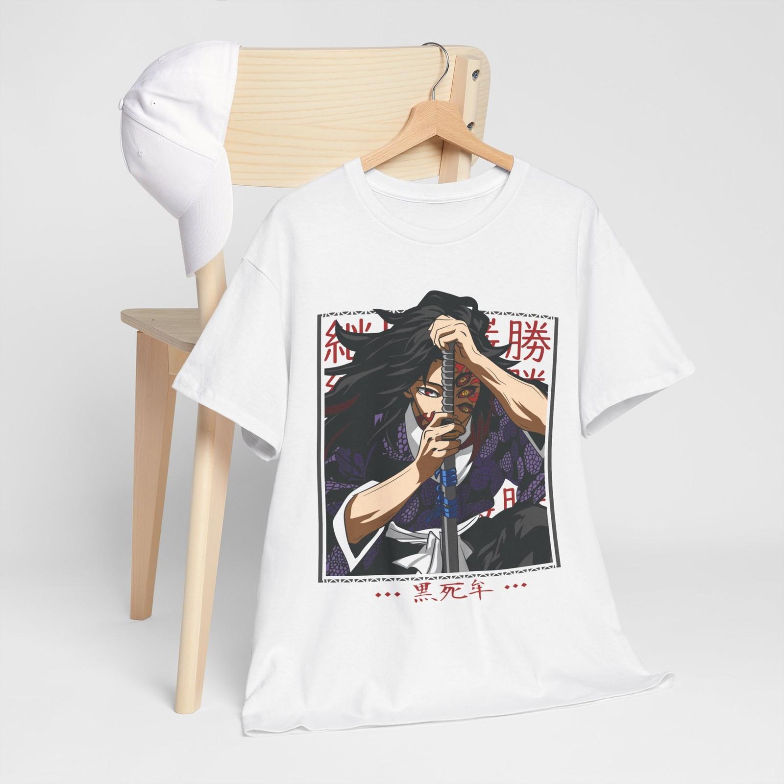 

Kokushibo T-Shirt Mens Womens Tees Top Demon Slayer Kimetsu No Yaiba Anime Manga Black Shirt All Size S