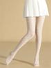 1 Pair Women White Heart Print Sheer Stretchy Cute Tights Lolita Style Spring